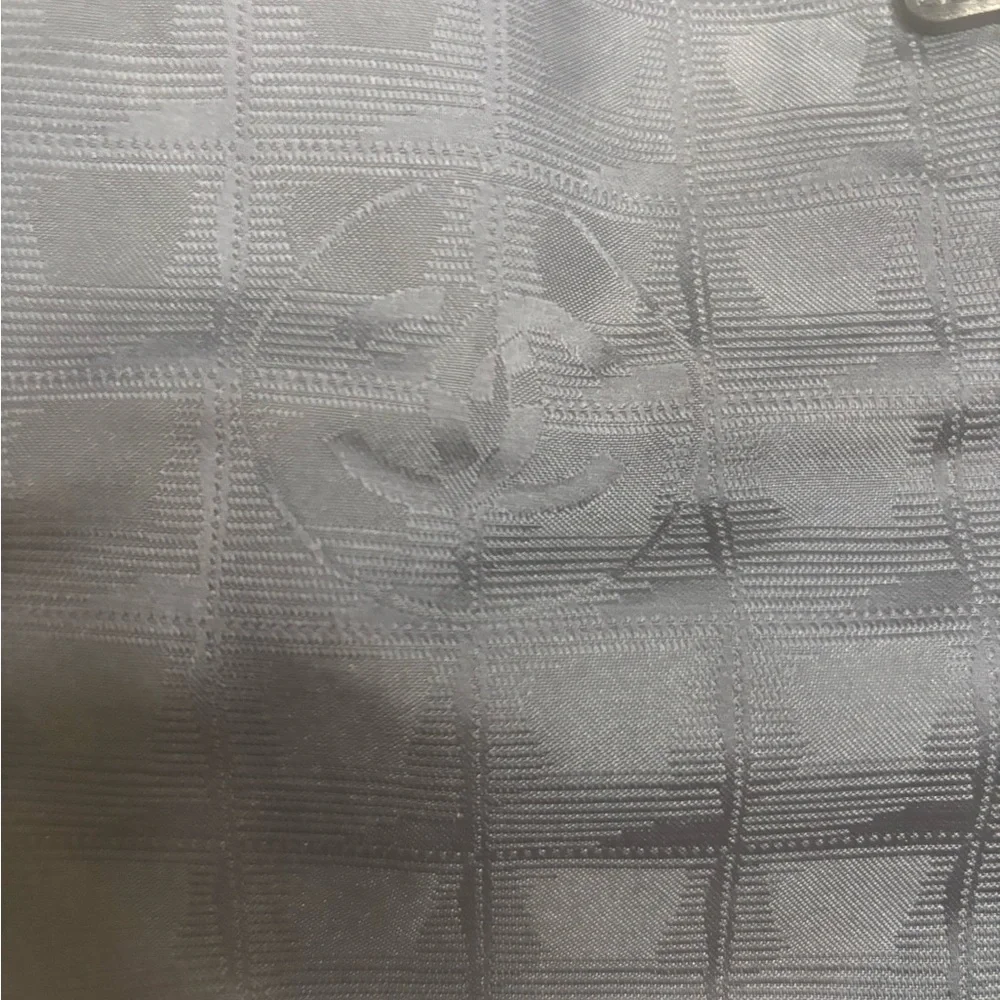Chanel Travel Line Tote Bag Black Nylon Jacquard CC Logo